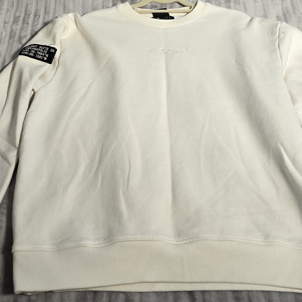 Nike Air Jordan Flight Suit 23 ASW 2024 Crewneck Sweatshirt L FJ7788-133 Crem564